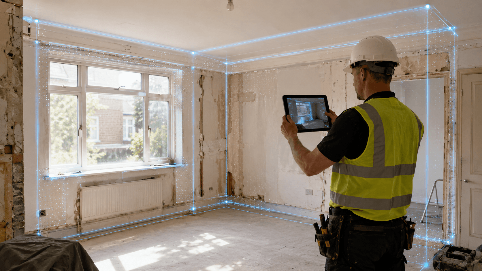 Room scanning and site measurement visual